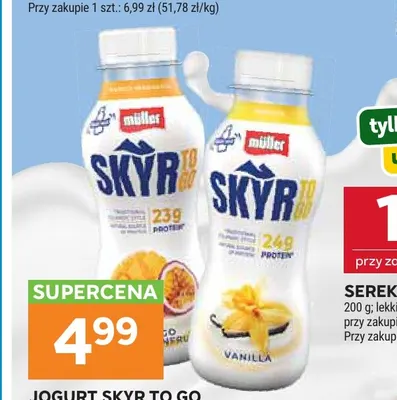 Jogurt Müller Skyr to Go Mango Marakuja promocja w Stokrotka