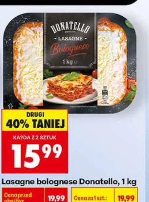 Lasagne bolognese Donatello promocja w Biedronka