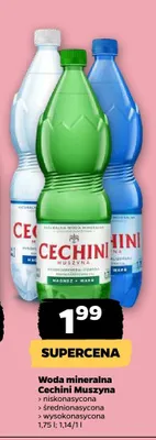 Woda mineralna Muszyna średnionasycona promocja w Netto