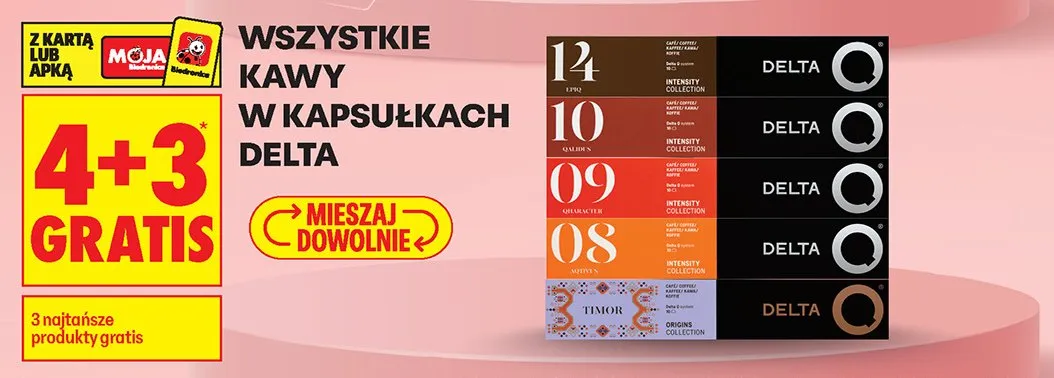 Kawa w kapsułkach Delta 14 Epiq promocja w Biedronka