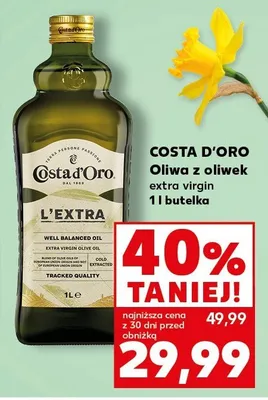 Oliwa z oliwek extra virgin w butelce promocja w Kaufland