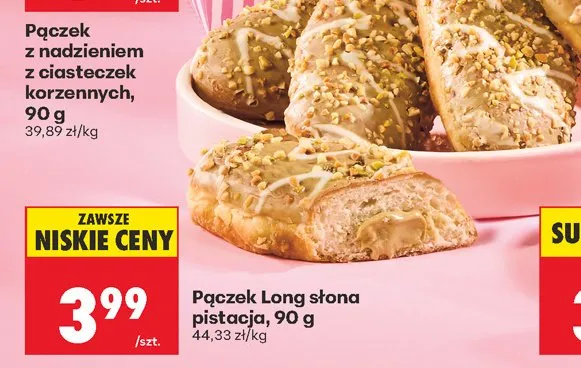 Pączek Long słona pistacja promocja w Biedronka