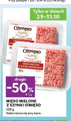 Mięso mielone z szynki wieprzowej O!mięso promocja w Stokrotka