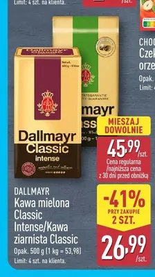 Kawa ziarnista Classic Dallmayr promocja w Aldi