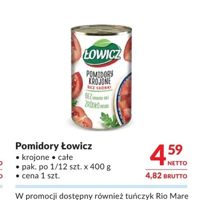 Pomidory krojone Łowicz promocja w Makro