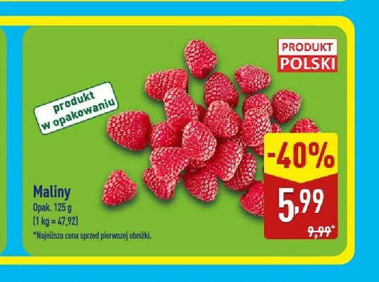 Maliny promocja w Aldi