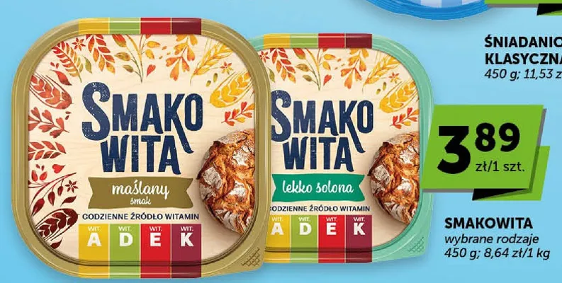 Margaryna Smakowita lekko solona promocja w Groszek