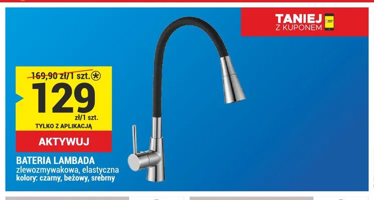 Bateria zlewozmywakowa elastyczna Lambada promocja w Merkury Market