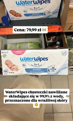 Chusteczki nawilżane sensitive newborn & baby promocja w Biedronka