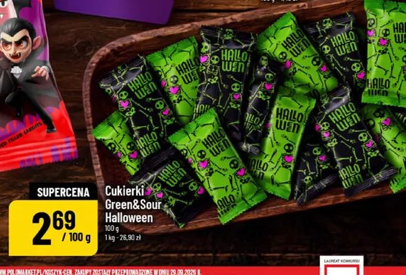 Cukierki Green & Sour Halloween promocja w POLOmarket