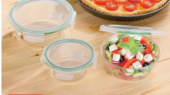 Zestaw 3 pojemników szklanych Smukee promocja w Biedronka