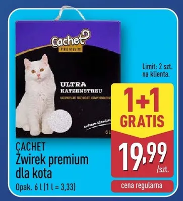 Żwirek premium dla kota promocja w Aldi