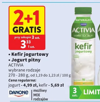 Kefir jogurtowy Activia promocja w Intermarche