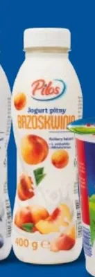 Jogurt pitny brzoskwinia Pilos promocja w Lidl