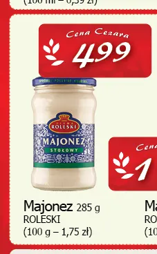 Majonez Roleski 285 g promocja w CEZAR Delikatesy