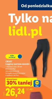 Legginsy sportowe damskie promocja w Lidl
