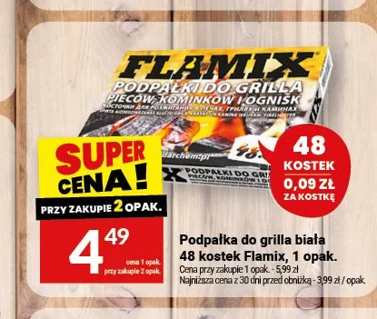 Podpałka do grilla biała Flamix promocja w Twój Market
