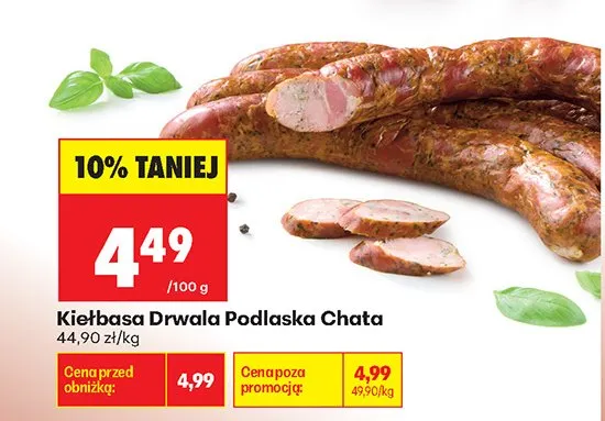 Kiełbasa Drwala Podlaska Chata promocja w Biedronka