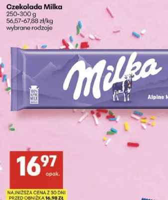 Czekolada Milka Alpine Milk promocja w Delikatesy Centrum
