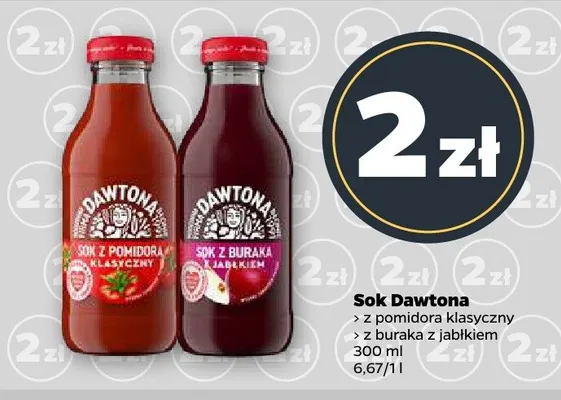 Sok z pomidora klasyczny i z buraka z jabłkiem promocja w Netto