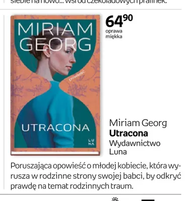 Książka Utracona Miriam Georg promocja w Empik