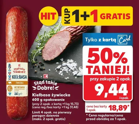 Kiełbasa żywiecka promocja w Kaufland