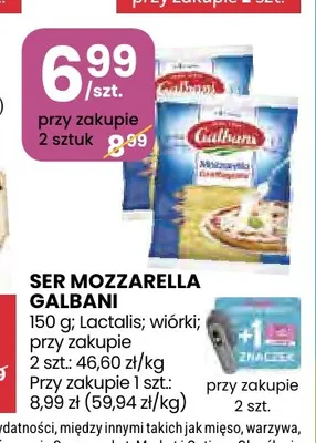 Ser mozzarella wiórki Galbani promocja w Stokrotka