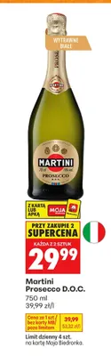 Wino musujące Martini Prosecco D.O.C. promocja w Biedronka