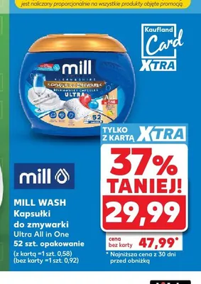 Kapsułki do zmywarki Mill Wash Ultra All in One promocja w Kaufland
