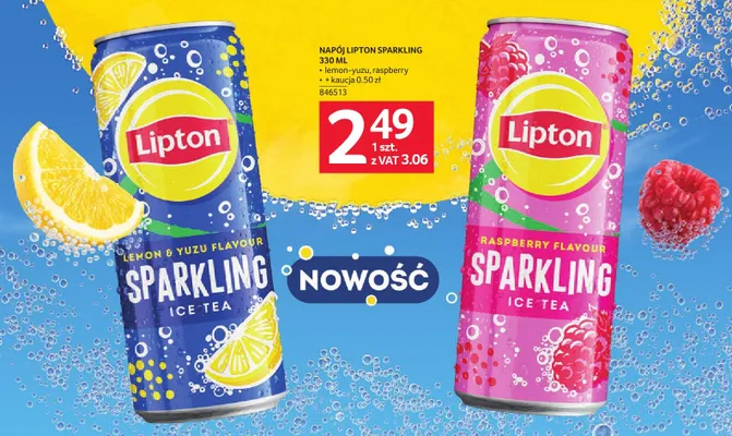 Napój Lipton Sparkling lemon-yuzu promocja w Selgros
