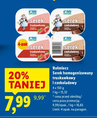 Serek homogenizowany czekoladowy promocja w Lidl