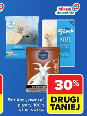 Ser kozi w plastrach Goat Farm promocja w Carrefour