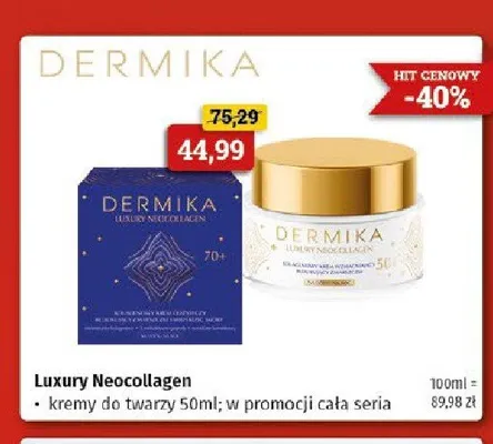 Krem do twarzy Dermika Luxury Neocollagen promocja w Drogeria Kosmyk