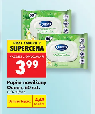 Papier nawilżany Queen promocja w Biedronka
