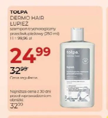 Szampon trychologiczny przeciwłupieżowy Tołpa Dermo Hair Łupież promocja w Drogerie Jawa