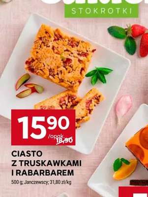 Ciasto z truskawkami i rabarbarem promocja w Stokrotka