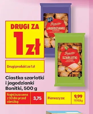 Ciastka jagodzianki Bonitki promocja w Biedronka