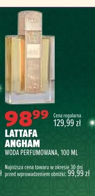 Woda perfumowana Lattafa Angham promocja w Drogerie Natura