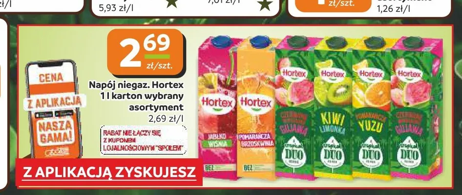 Napój niegazowany Hortex promocja w Społem Częstochowa
