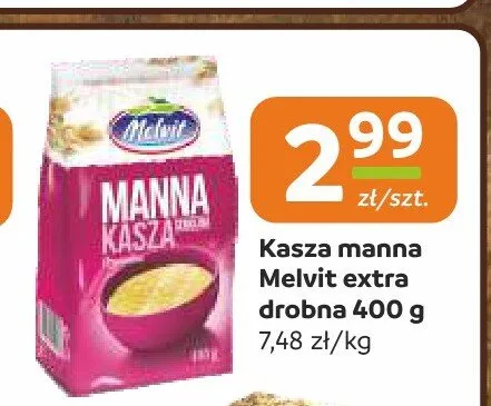 Kasza manna Melvit extra drobna promocja w Społem Częstochowa