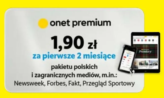 Subskrypcja Onet Premium promocja w Lidl