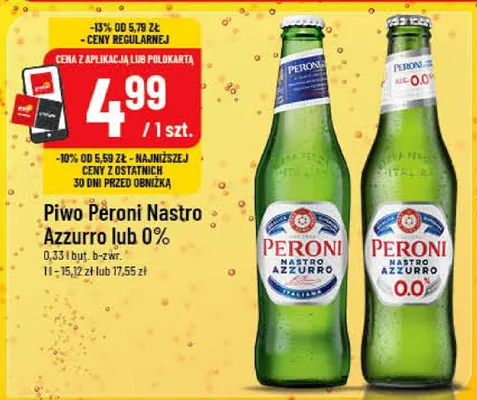Piwo Peroni Nastro Azzurro promocja w POLOmarket