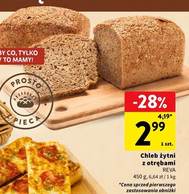 Chleb żytni z otrębami promocja w Intermarche