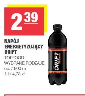 Napój energetyzujący Drift promocja w SPAR