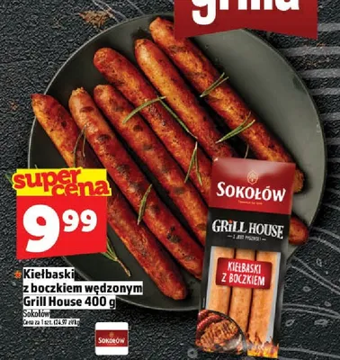Kiełbaski z boczkiem wędzonym Grill House Sokołów promocja w TOPAZ