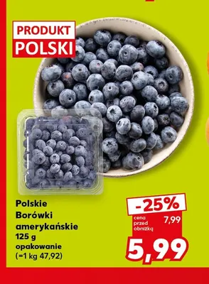 Borówki amerykańskie polskie promocja w Kaufland