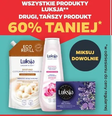 Mydła i żele pod prysznic Luksja promocja w Netto
