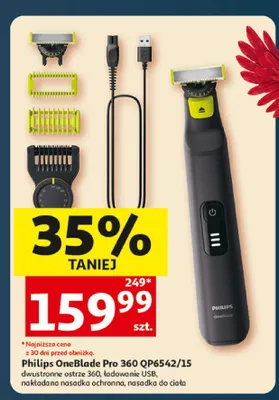 Golarka hybrydowa Philips OneBlade Pro 360 QP6542/15 promocja w Auchan