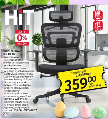 Fotel biurowy MULTIPRO promocja w Selgros