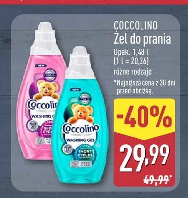 Żel do prania Coccolino Care różowy promocja w Aldi